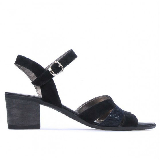 Sandales femme 5024 noir velours combiné Sandales femme 5024 noir velours combiné