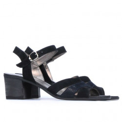 Sandales femme 5024 noir velours combiné