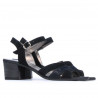 Sandales femme 5024 noir velours combiné