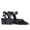 Sandales femme 5024 noir velours combiné