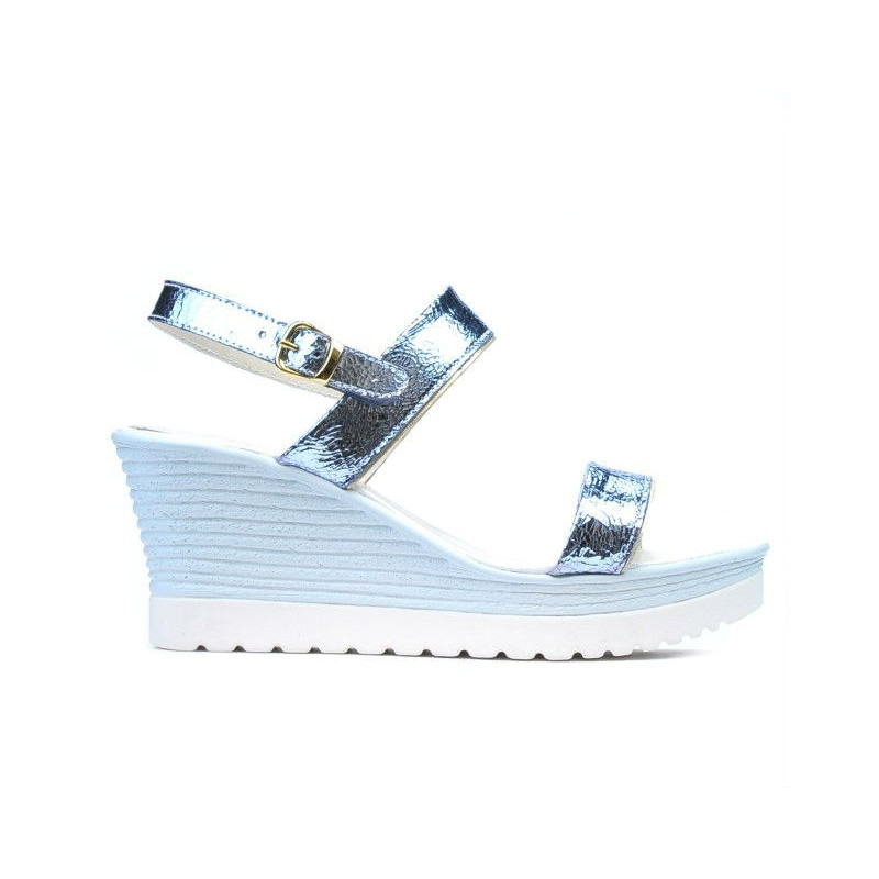 Sandales femme 5031 bleu argenté