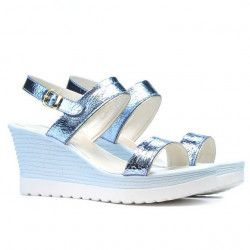 Sandales femme 5031 bleu argenté