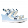 Sandales femme 5031 bleu argenté