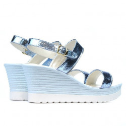 Sandales femme 5031 bleu argenté