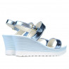 Sandales femme 5031 bleu argenté