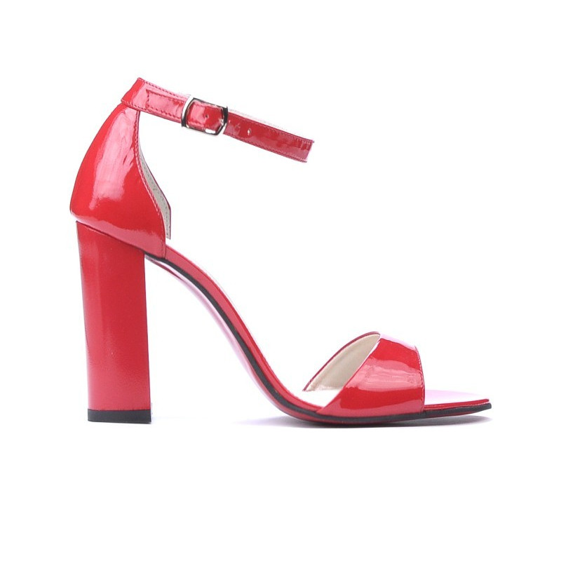 Sandales femme 1259 vernis rouge