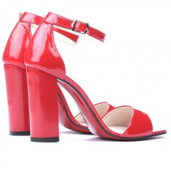 Sandales femme 1259 vernis rouge