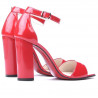 Sandales femme 1259 vernis rouge
