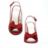 Sandales femme 1256 rouge antilope