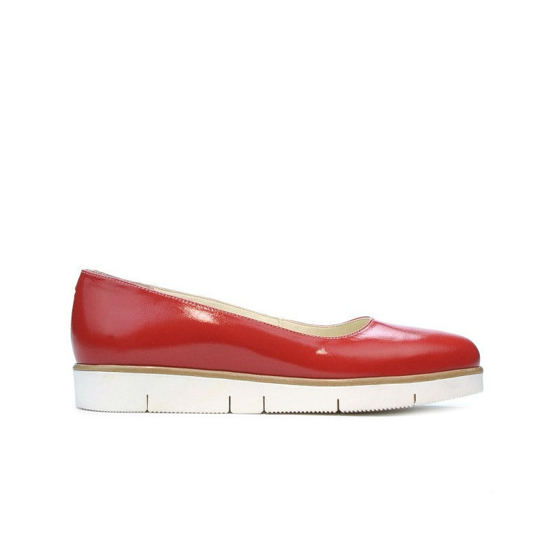 Chaussures décontractées femme 677 vernis rouge
