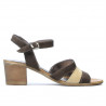 Sandales femme 5024 café velours combiné