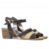 Sandales femme 5024 café velours combiné
