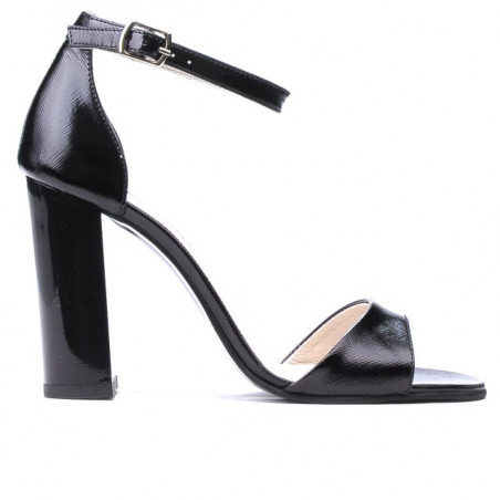 Sandales femme 1259 vernis noir satiné
