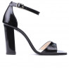 Sandales femme 1259 vernis noir satiné