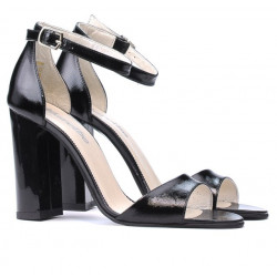 Sandales femme 1259 vernis noir satiné