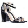 Sandales femme 1259 vernis noir satiné
