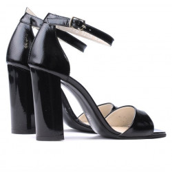 Sandales femme 1259 vernis noir satiné