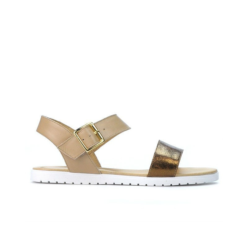 Sandales femme 5036 cuivre+beige