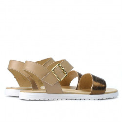 Sandales femme 5036 cuivre+beige