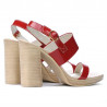 Sandales femme 5028 vernis rouge