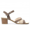 Sandales femme 5024 sable velours combiné