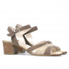 Sandales femme 5024 sable velours combiné