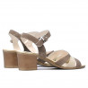 Sandales femme 5024 sable velours combiné