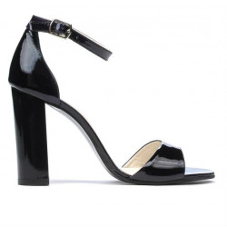 Sandales femme 1259 vernis noir+violet (caméléon)