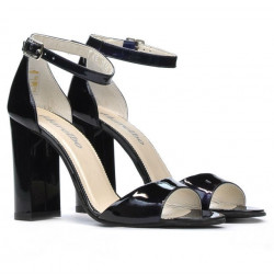 Sandales femme 1259 vernis noir+violet (caméléon)