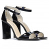 Sandales femme 1259 vernis noir+violet (caméléon)