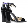 Sandales femme 1259 vernis noir+violet (caméléon)