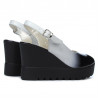 Sandales femme 5026 noir+blanc