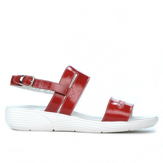 Sandales femme 5035 vernis rouge