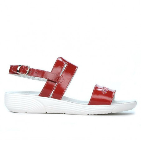 Sandales femme 5035 vernis rouge