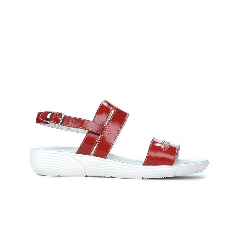 Sandales femme 5035 vernis rouge