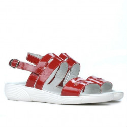 Sandales femme 5035 vernis rouge