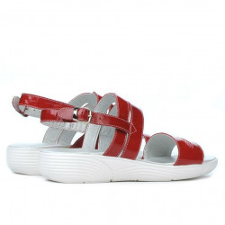 Sandales femme 5035 vernis rouge