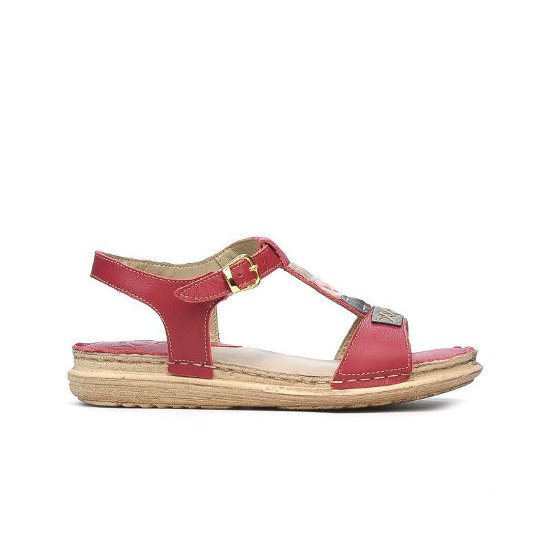 Sandales femme 5040 rouge