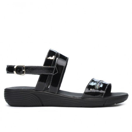 Sandales femme 5035 vernis noir