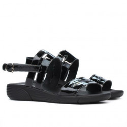 Sandales femme 5035 vernis noir