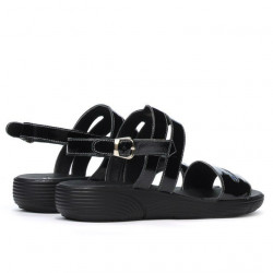 Sandales femme 5035 vernis noir