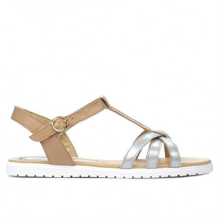 Sandales femme 5038 argenté combiné