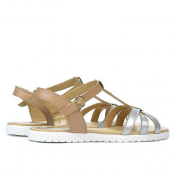 Sandales femme 5038 argenté combiné