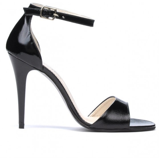 Sandales femme 1238 laqué noir satiné Sandales femme 1238 laqué noir satiné