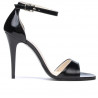 Sandales femme 1238 laqué noir satiné