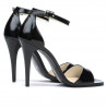 Sandales femme 1238 laqué noir satiné