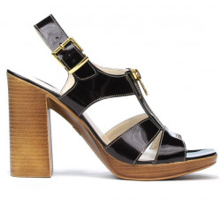 Sandales femme 5029 vernis bordeaux
