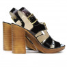 Sandales femme 5029 vernis bordeaux