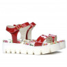 Sandales femme 5034 verni rouge