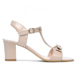 Sandales femme 1257 vernis ivoire